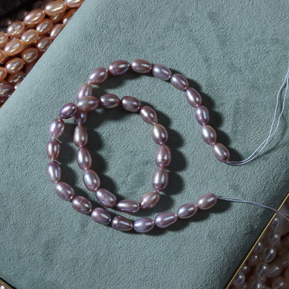 5-6mm High Luster Rice Shape Freshwater Pearl Strands