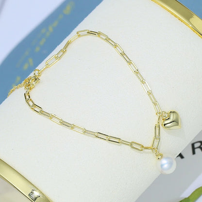 Wholesale Link Chain Pearl Bracelet Setting-Feliz Pearl - Feliz Pearl 