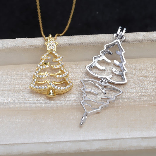 Feliz Pearl Christmas Tree Pearl Cage Pendant - Feliz Pearl 
