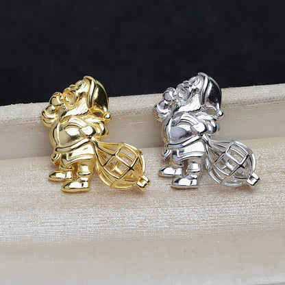 Wholesale Silver Santa Claus Pearl Cage Pendant - Feliz Pearl 