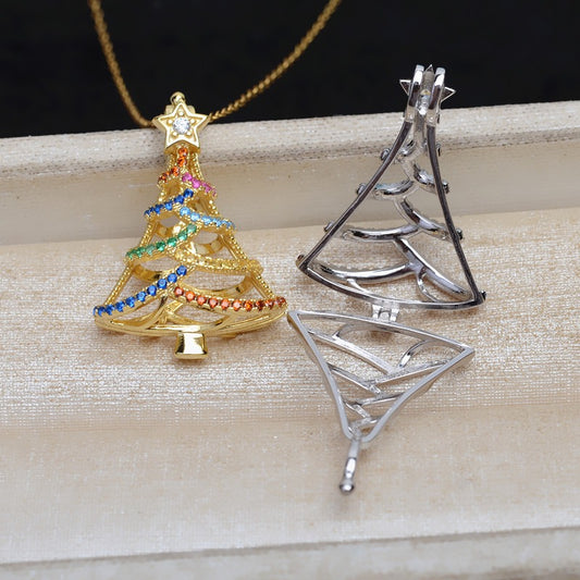 Feliz Pearl Christmas Colorful Tree Pearl Cage Pendant - Feliz Pearl 