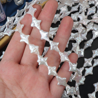 11x15mm Cross Shape Freshwater Baroque Pearl Strands