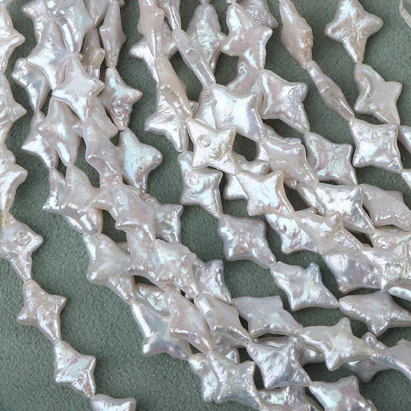 11x15mm Cross Shape Freshwater Baroque Pearl Strands