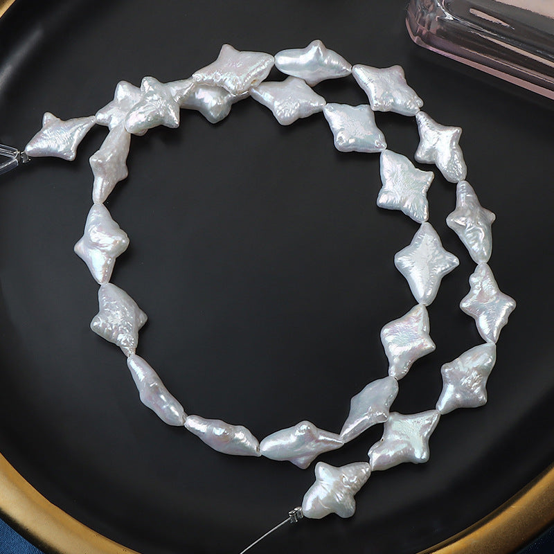 11x15mm Cross Shape Freshwater Baroque Pearl Strands