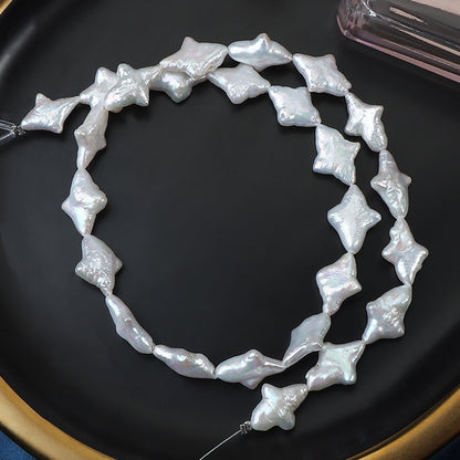 11x15mm Cross Shape Freshwater Baroque Pearl Strands