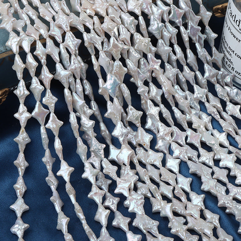 11x15mm Cross Shape Freshwater Baroque Pearl Strands