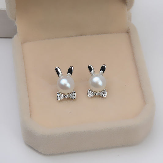 Lovely Rabbit Pearl Stud Earring Mounting