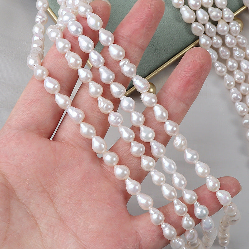 5-6mm Freshwater AK Drop Baroque Pearl Strands for Jewelry DIY