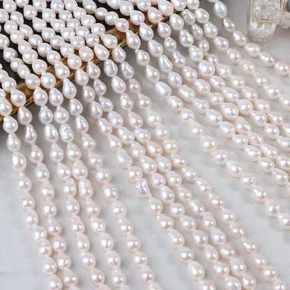 5-6mm Freshwater AK Drop Baroque Pearl Strands for Jewelry DIY