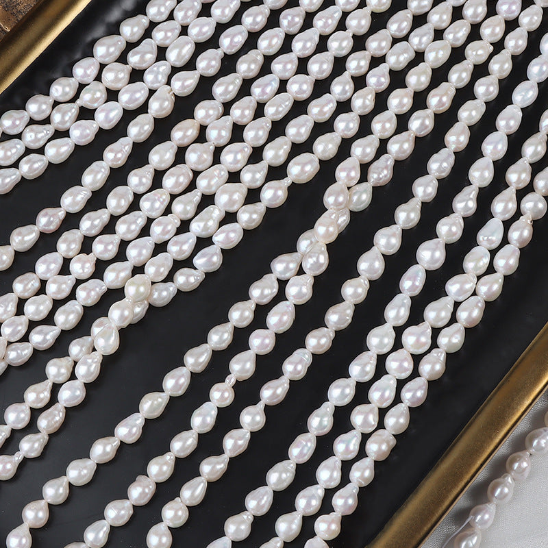 5-6mm Freshwater AK Drop Baroque Pearl Strands for Jewelry DIY