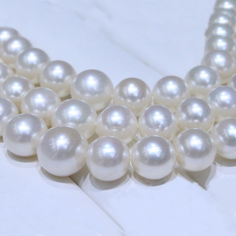 White color round edison pearl strands