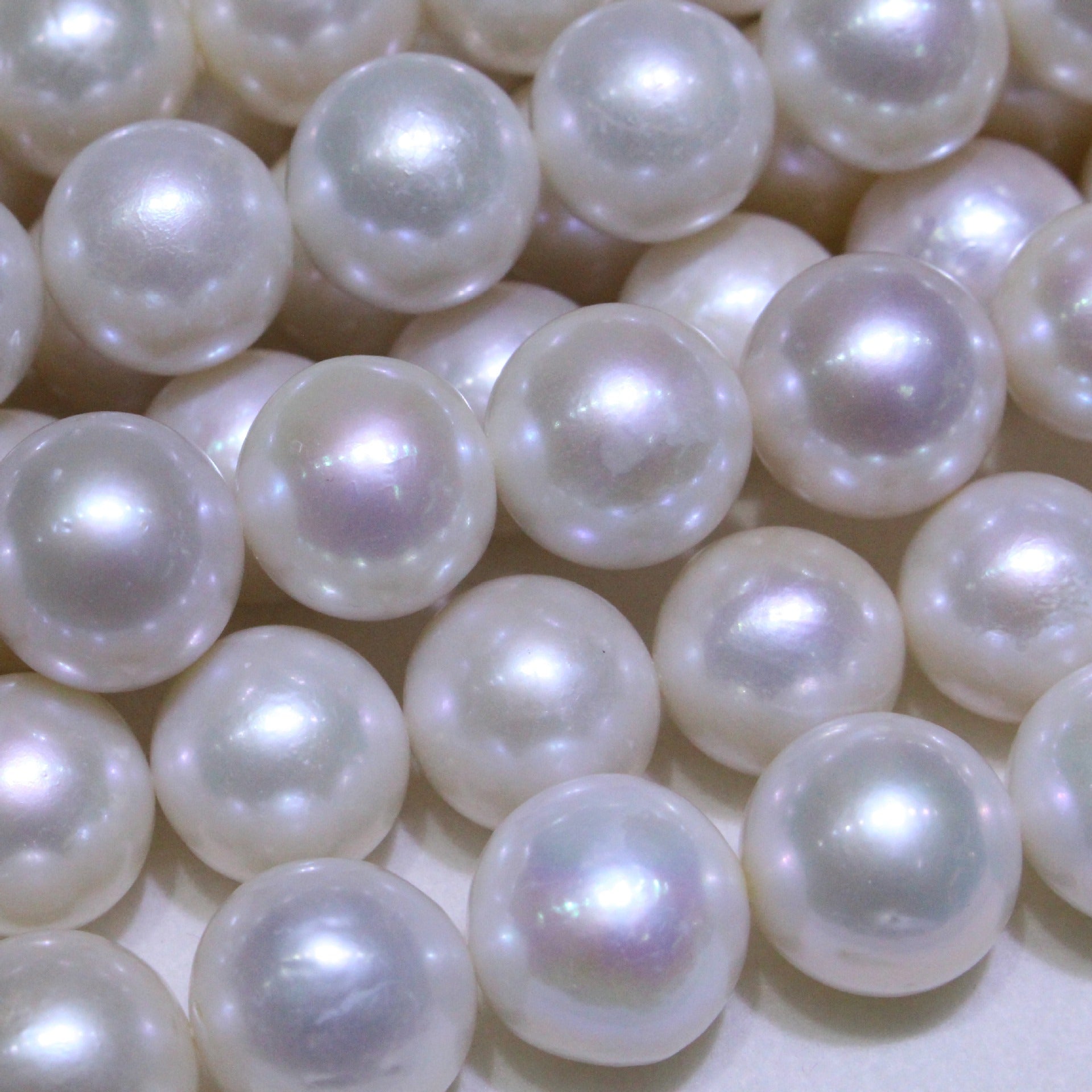 11.5-12.5mm Round White Edison Pearl Strands