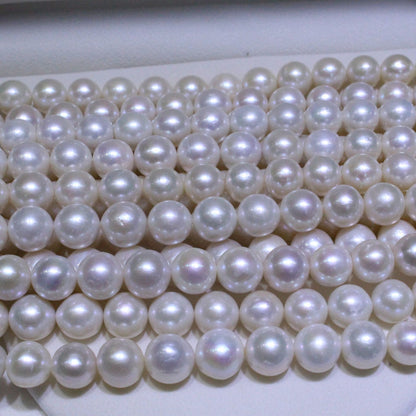 11.5-12.5mm Round White Edison Pearl Strands