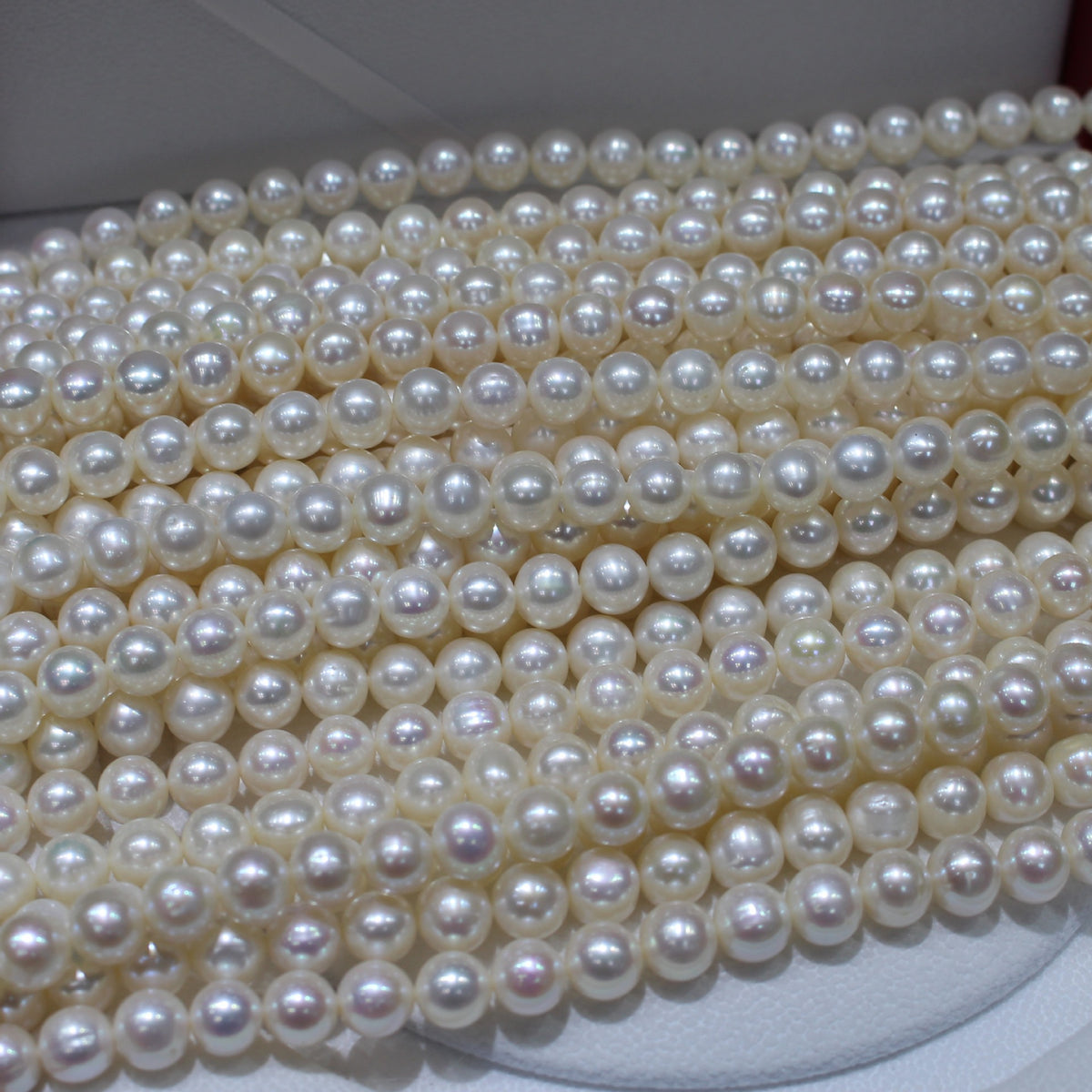 Pearls Strnds AA+ Near Round 8.5-9.5mm Freshwater Pearl Strands For Necklace Making ...