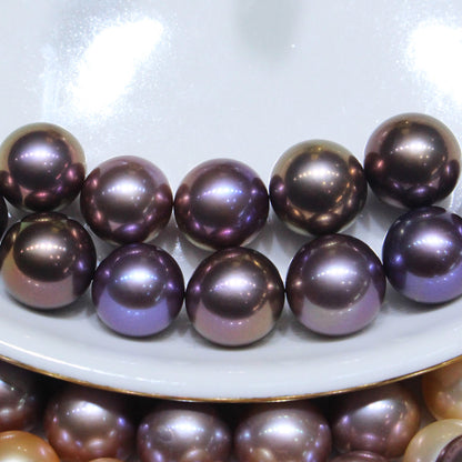 Natural purple color round shape edison loose pearlsonline