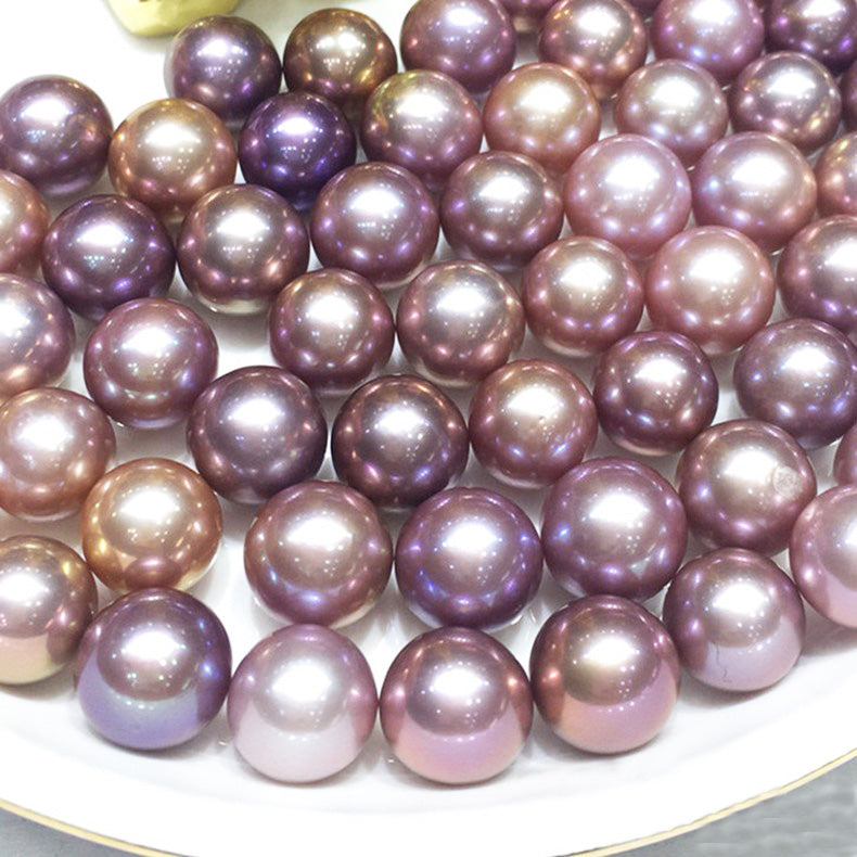 Purple color cultured edison loose pearls 