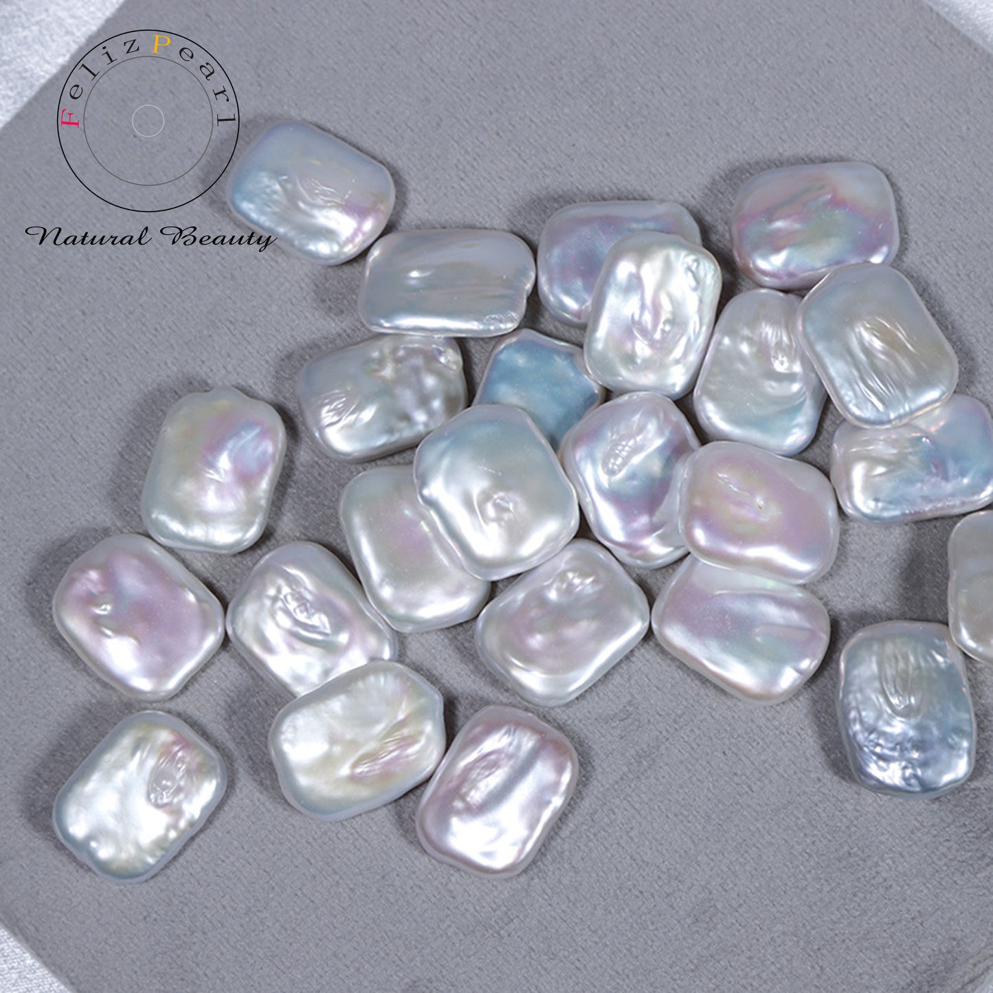 14-15mm Freshwater Rectangle Shape Baroque Pearls