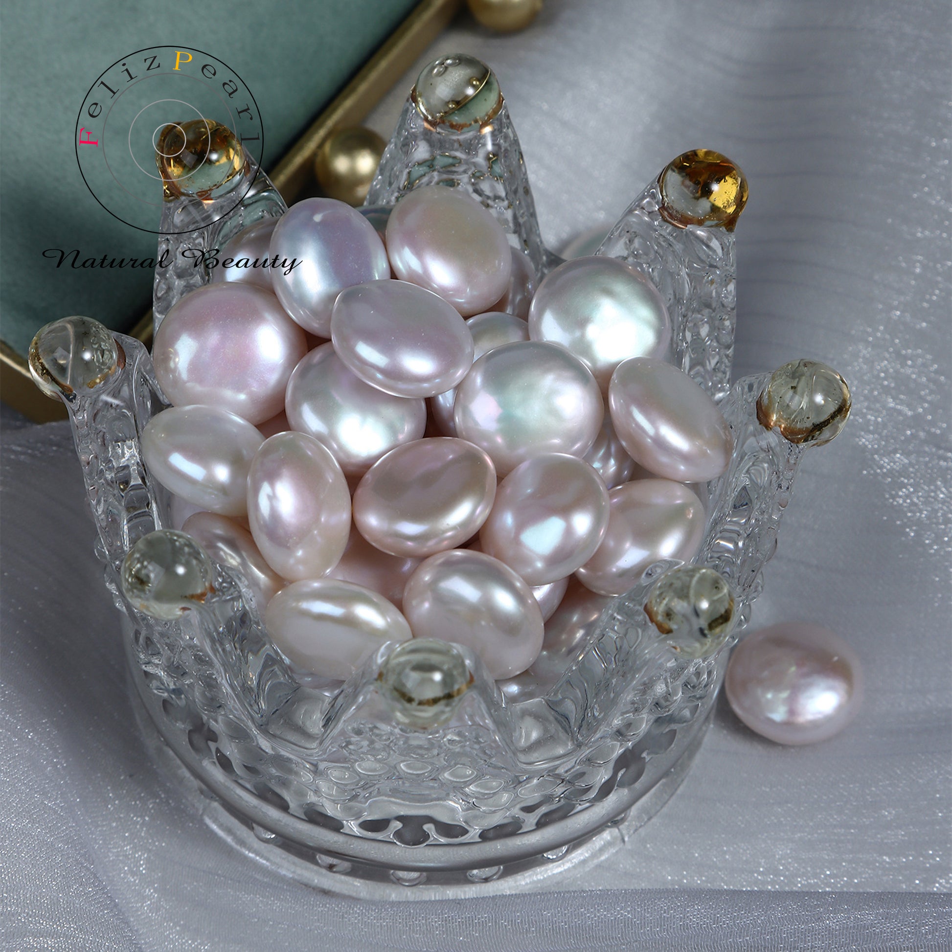 white baroque loose pearls