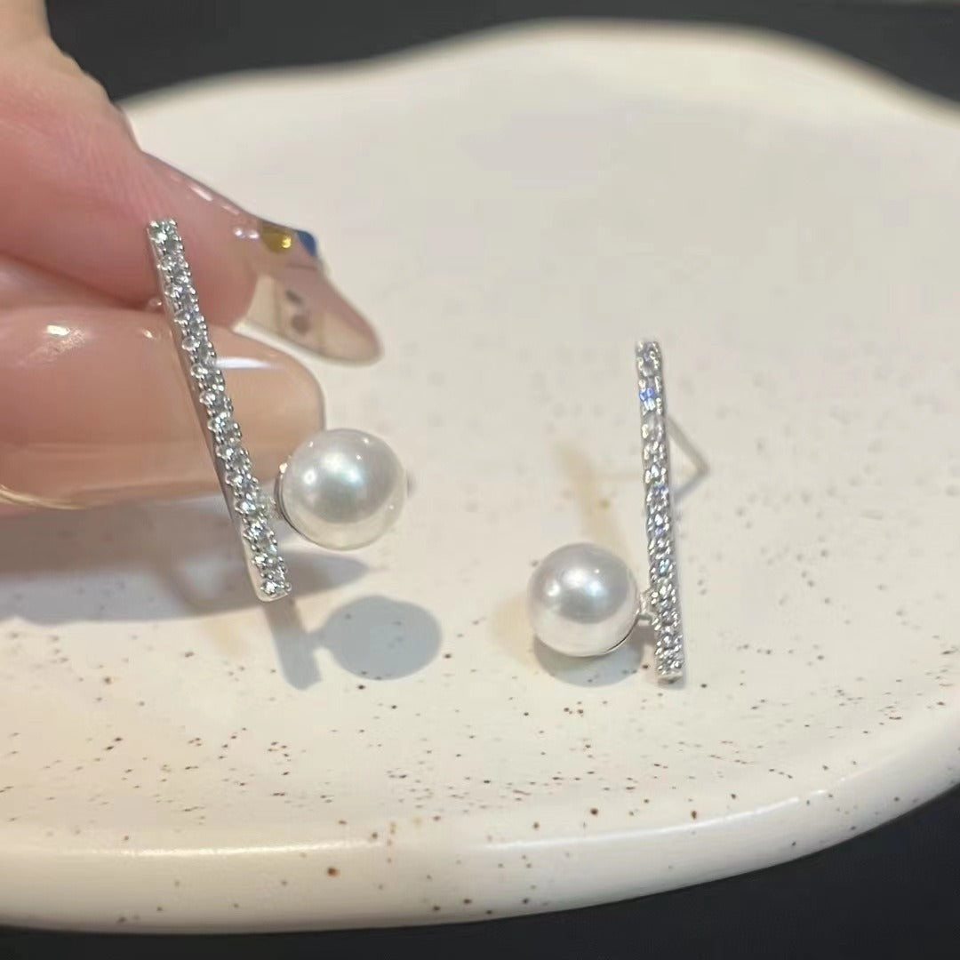 6-7mm Perfect Round Feshwater Pearl Stud Earring - Feliz Pearl 