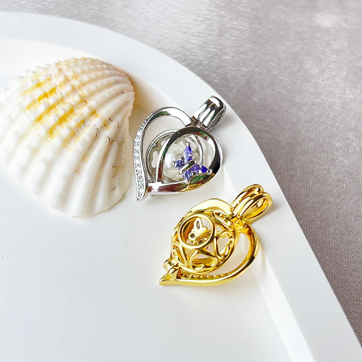 Butterfly Heart Cage Pendant