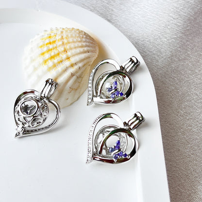 Butterfly Heart Cage Pendant