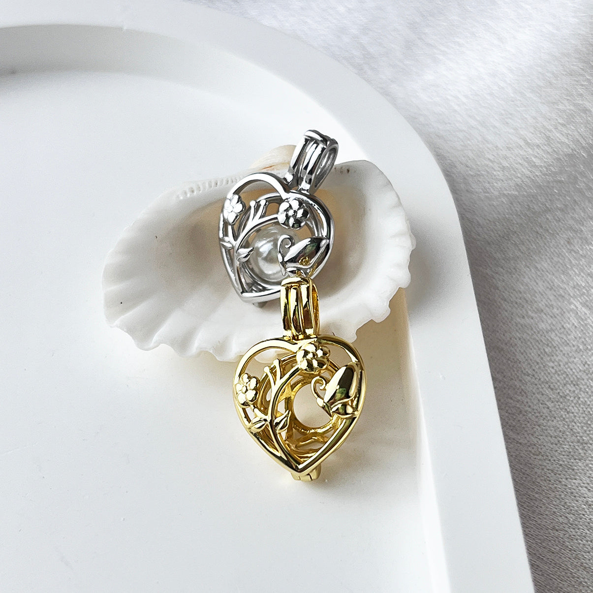  Joyful Butterfly Pearl Cage Pendant