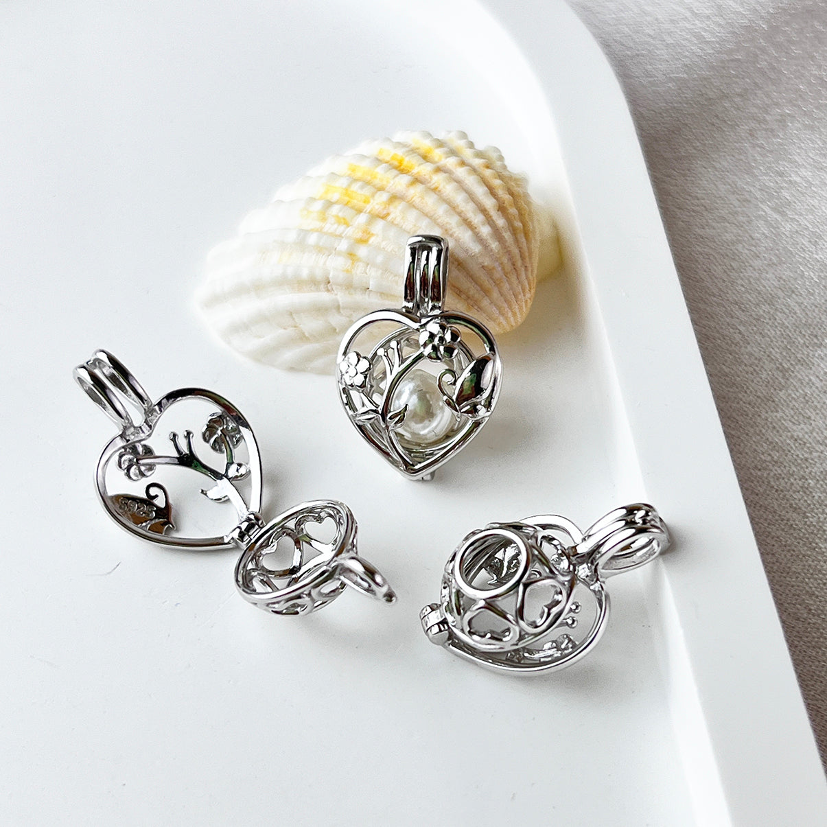  Joyful Butterfly Pearl Cage Pendant