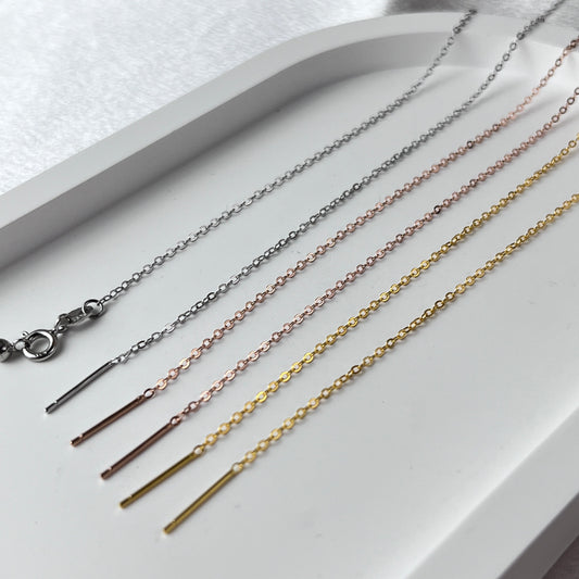 S925 Sterling Silver Pin Bracelet Chain