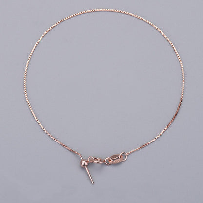S925 Sterling Silver Pin Bracelet Chain