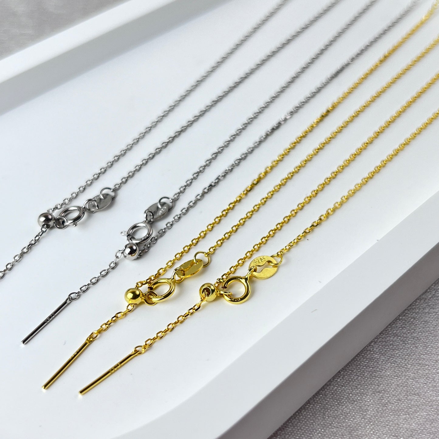 0.9mm S925 Silver Pin O Necklace Chain Wholesale