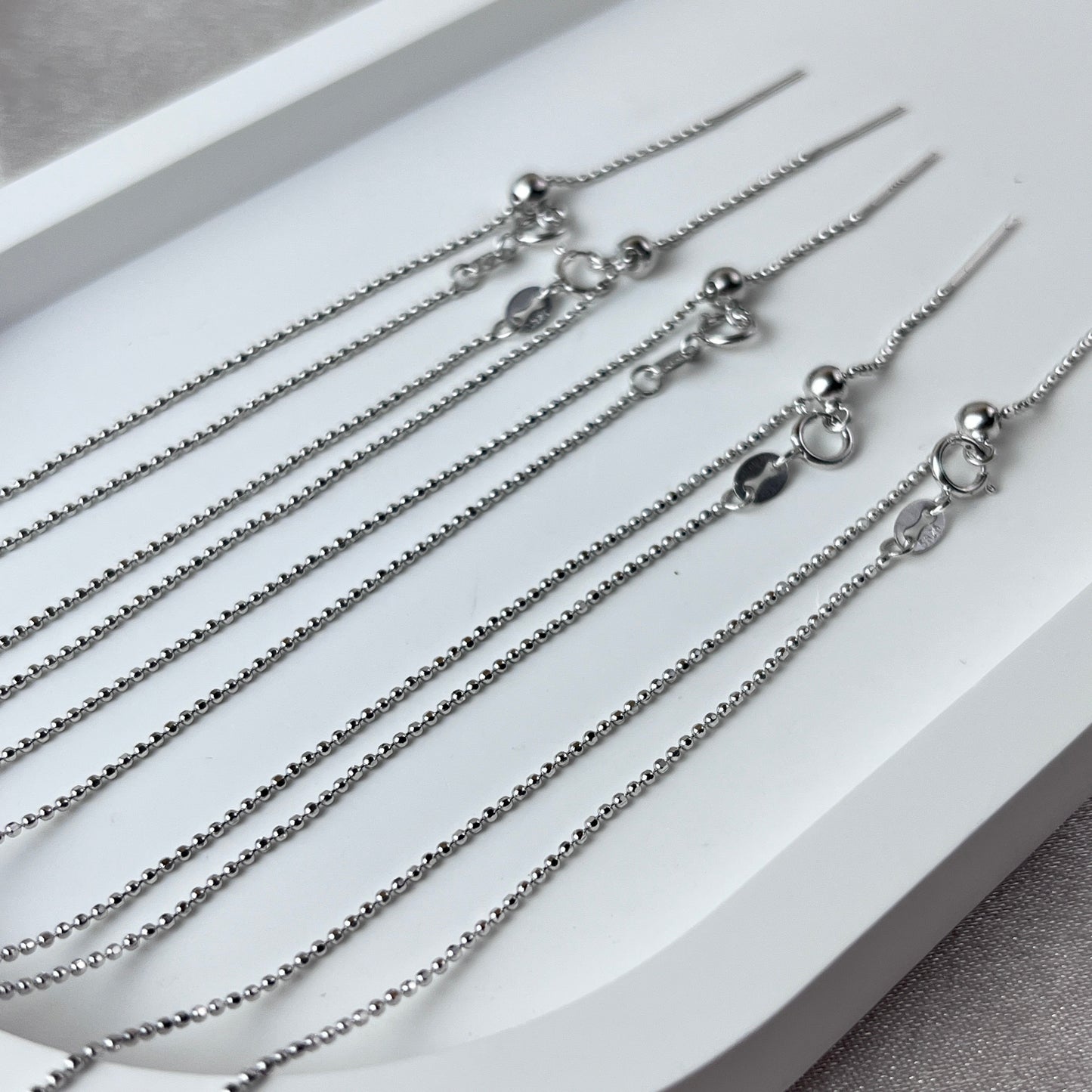 S925 Silver Beads Pin Chain