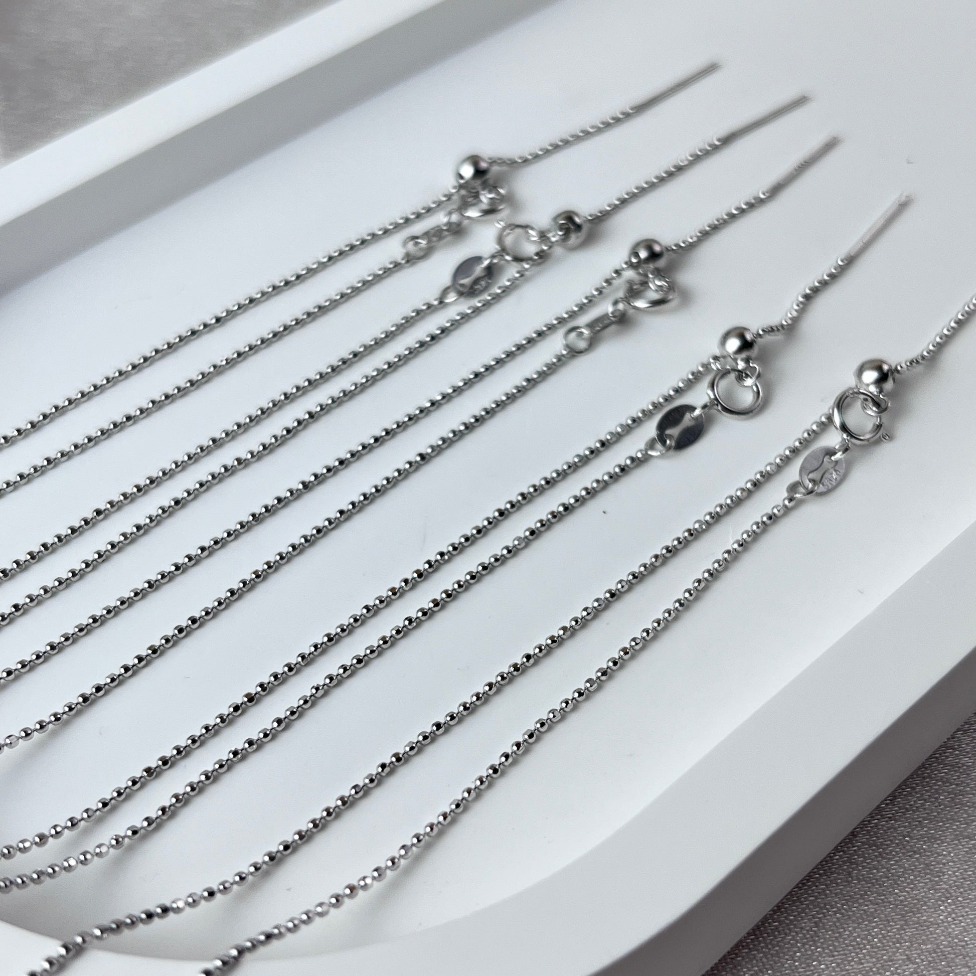 S925 Silver Beads Pin Chain