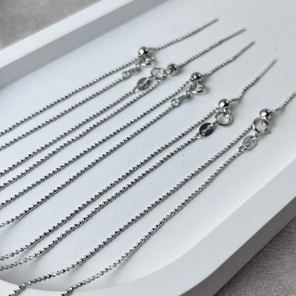 S925 Silver Beads Pin Chain