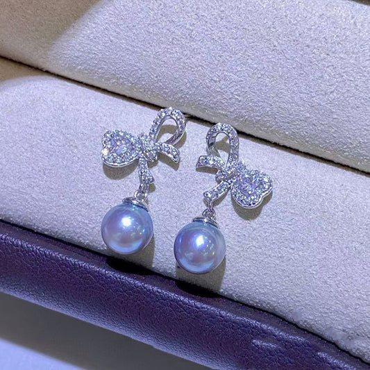 Bride Earring CZ Luxury Pearl Earring Setting-Jewelry DIY