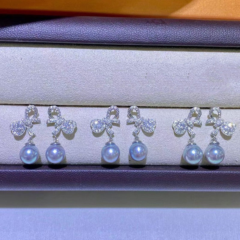 Bride Earring CZ Luxury Pearl Earring Setting-Jewelry DIY