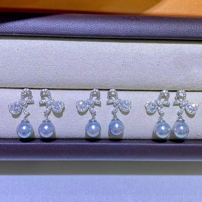 Bride Earring CZ Luxury Pearl Earring Setting-Jewelry DIY