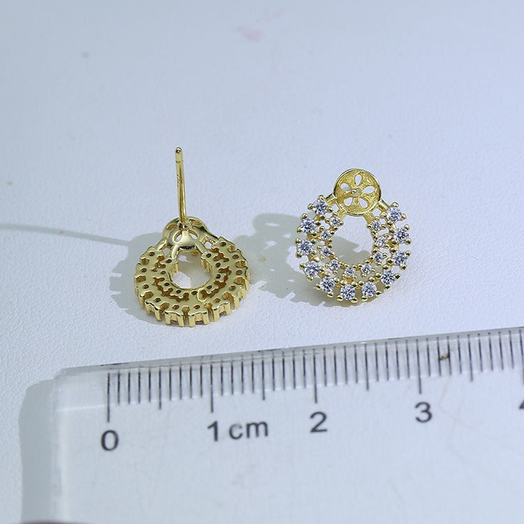 Luxury CZ Women Stud Pearl Earring