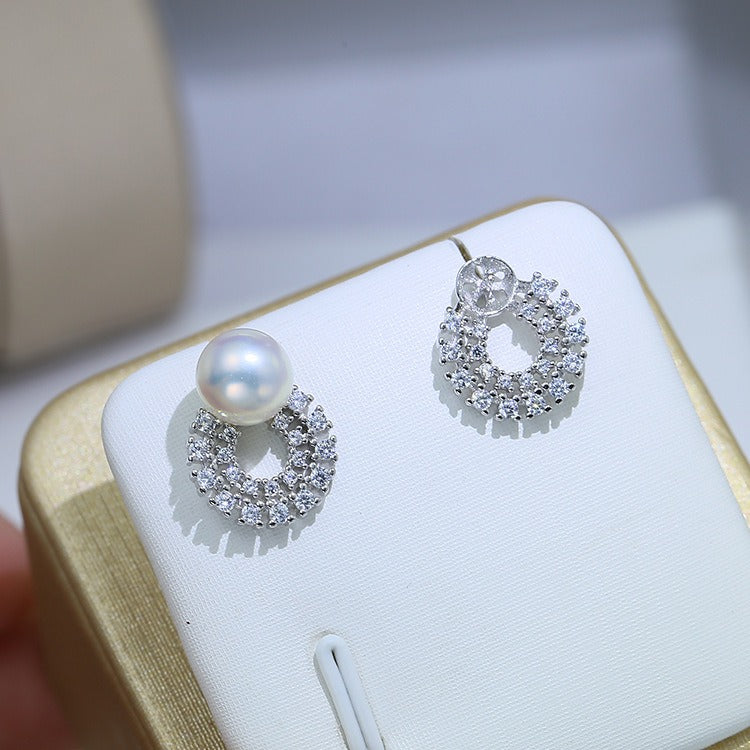Luxury CZ Women Stud Pearl Earring