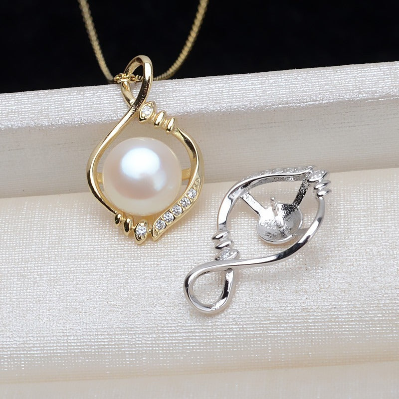 S925 Silver Luxury Pearl Pendant Setting