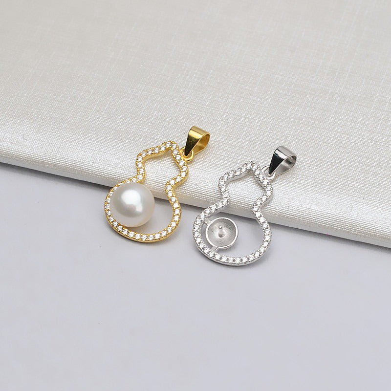 Fashion Women Goud Pearl Pendant DIY Setting