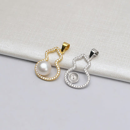 Fashion Women Goud Pearl Pendant DIY Setting