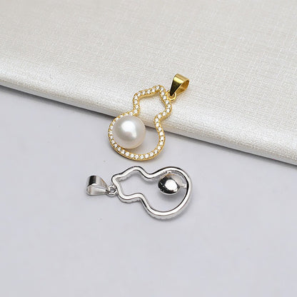 Fashion Women Goud Pearl Pendant DIY Setting