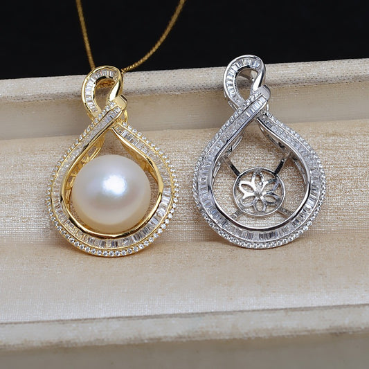 Luxury Silver Pearl Pendant Setting-Jewelry Settings Wholesale