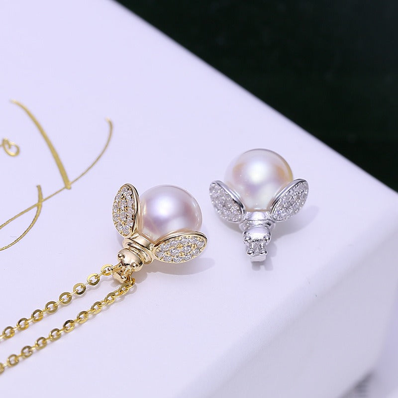 Jewelry DIY Bee Pearl Pendant Setting