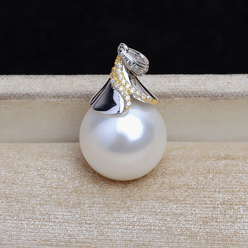 S925 Silver Classic Pearl Pendant Setting DIY