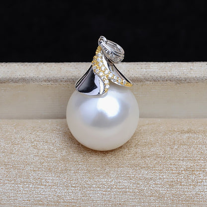 S925 Silver Classic Pearl Pendant Setting DIY
