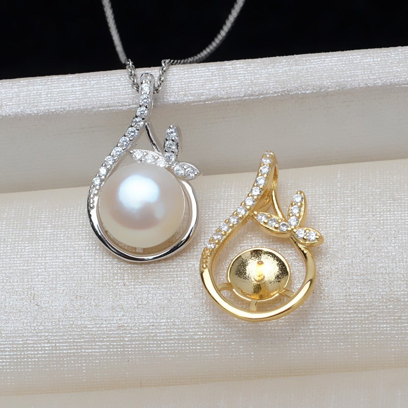 S925 Sterling Silver Butterfly Pearl Pendant Setting