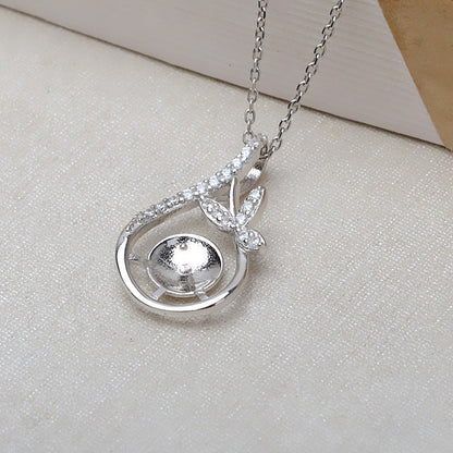 S925 Sterling Silver Butterfly Pearl Pendant Setting