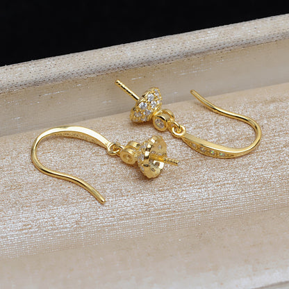 LuxuryWomenSilverPearlHookEarringMounting2