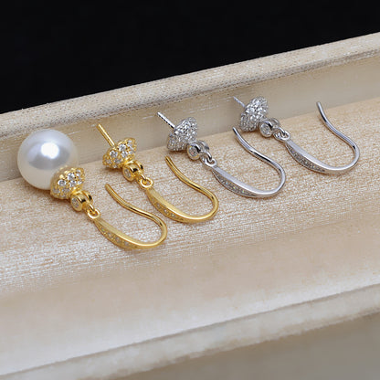 LuxuryWomenSilverPearlHookEarringMounting3